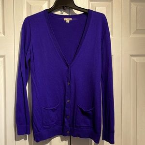 Gap Design Crafted royal purple cardigan size medium